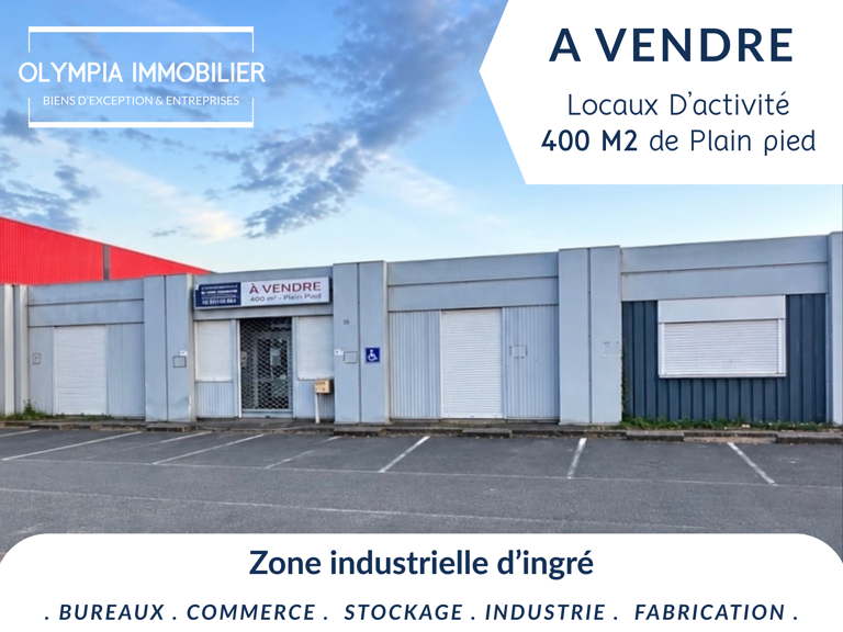 Locaux Professionnels - Zone INGRE - 375 m2 Plain Pied — photo 1