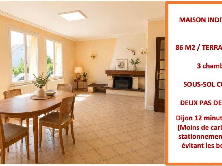 GENLIS (21110) Maison individuelle à vendre 5 pièces, 3 chambres possibilité 4, sous-sol complet avec garage sur 482m2 — photo 1