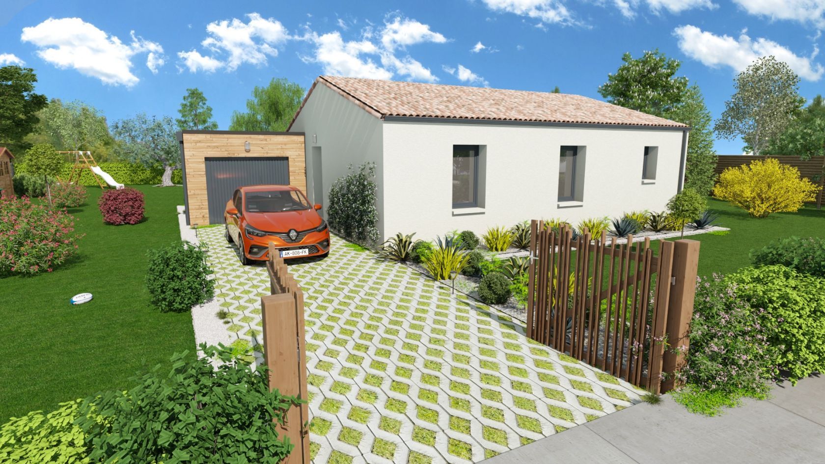 Projet de construction d'une maison 69.93 m² avec terrain à LE VERNET (03)