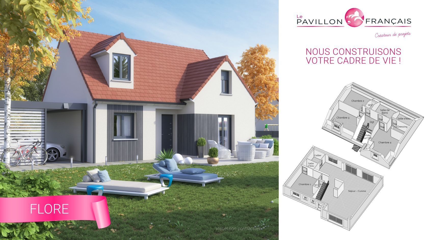 Projet de construction d'une maison 135 m² avec terrain à VERSIGNY (60)