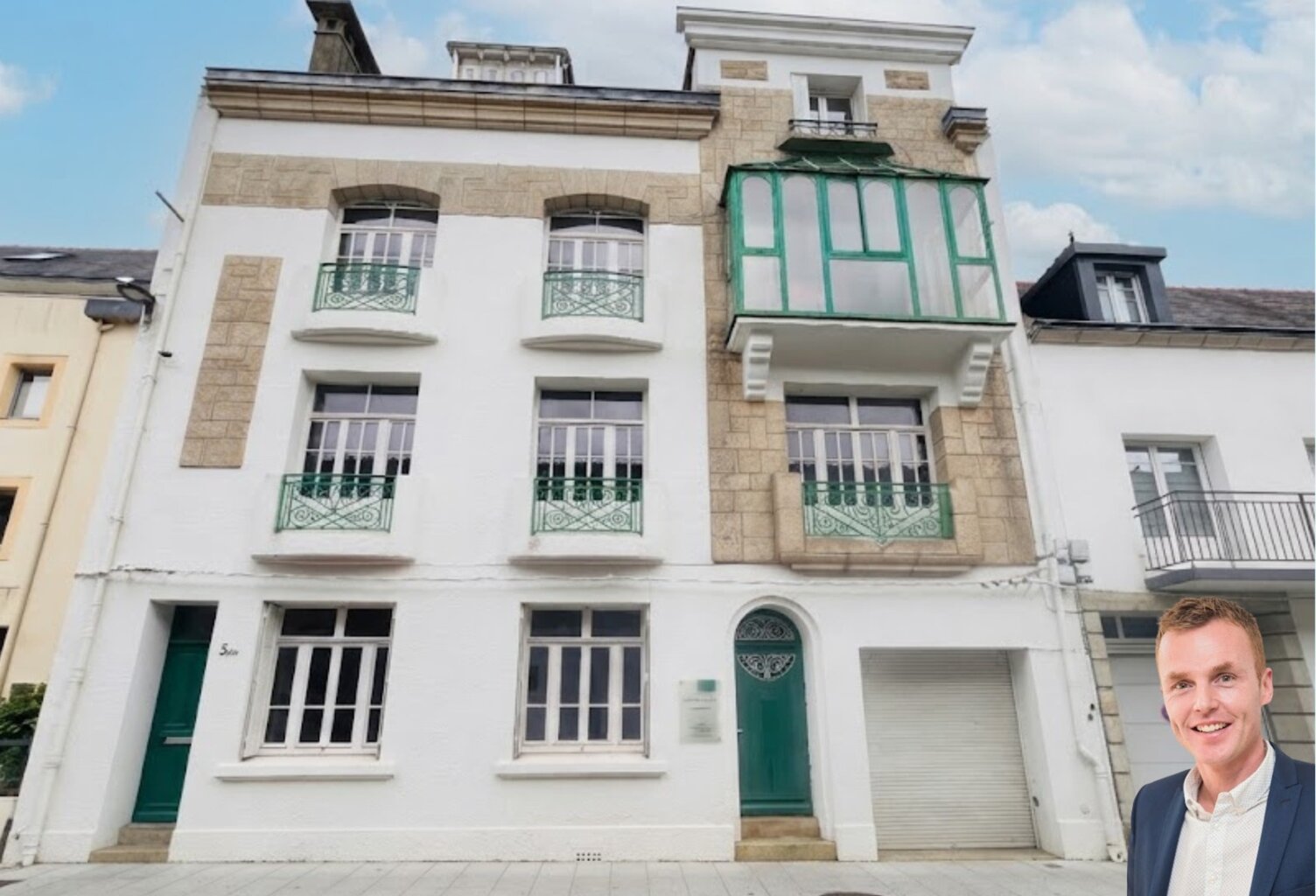 QUIMPER CENTRE (29) – Immeuble de 360 m² habitable avec jardin et garage — photo 1