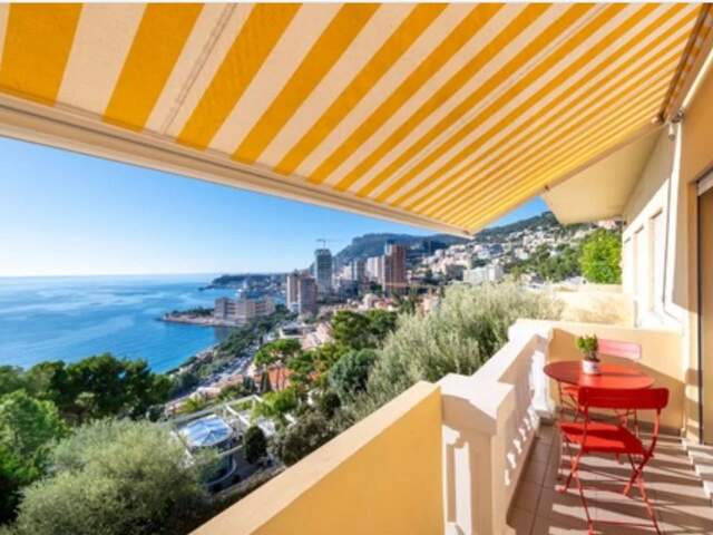 5 min á Monaco, vue panoramique mer, 2 pièces, 2 balcons, Roqueb — photo du bien