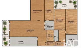 Appartement 5 Pièces 114 m² à vendre à Gennevilliers (92230)