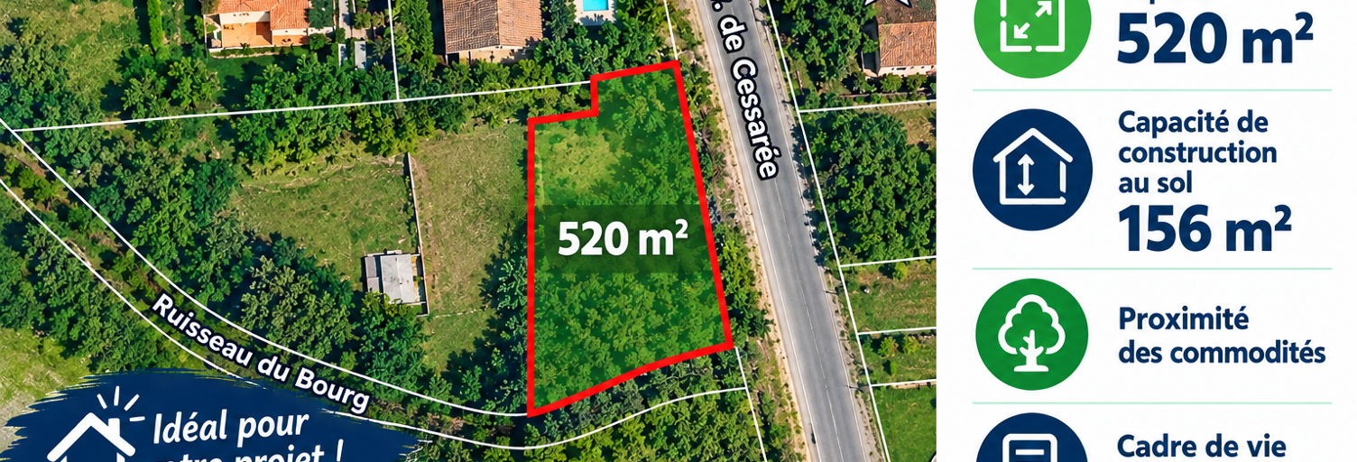 Terrain  520 m² à vendre à Gujan-Mestras (33470)