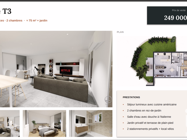 Vente Appartement 3 pièces — photo 1