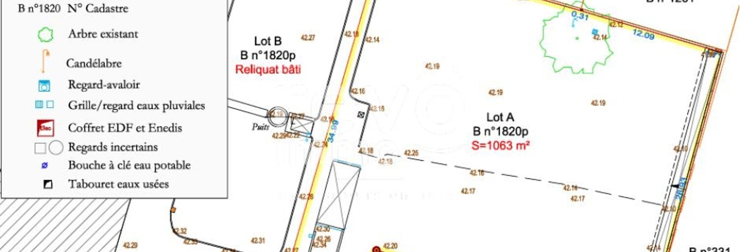Terrain  1063 m² à vendre à Vieillevigne (44116)