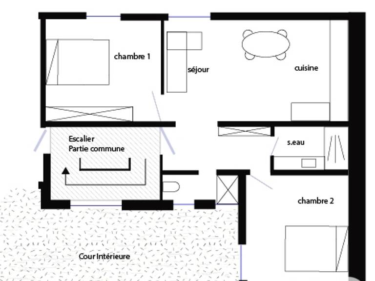 Vente Appartement 3 pièces — photo 1