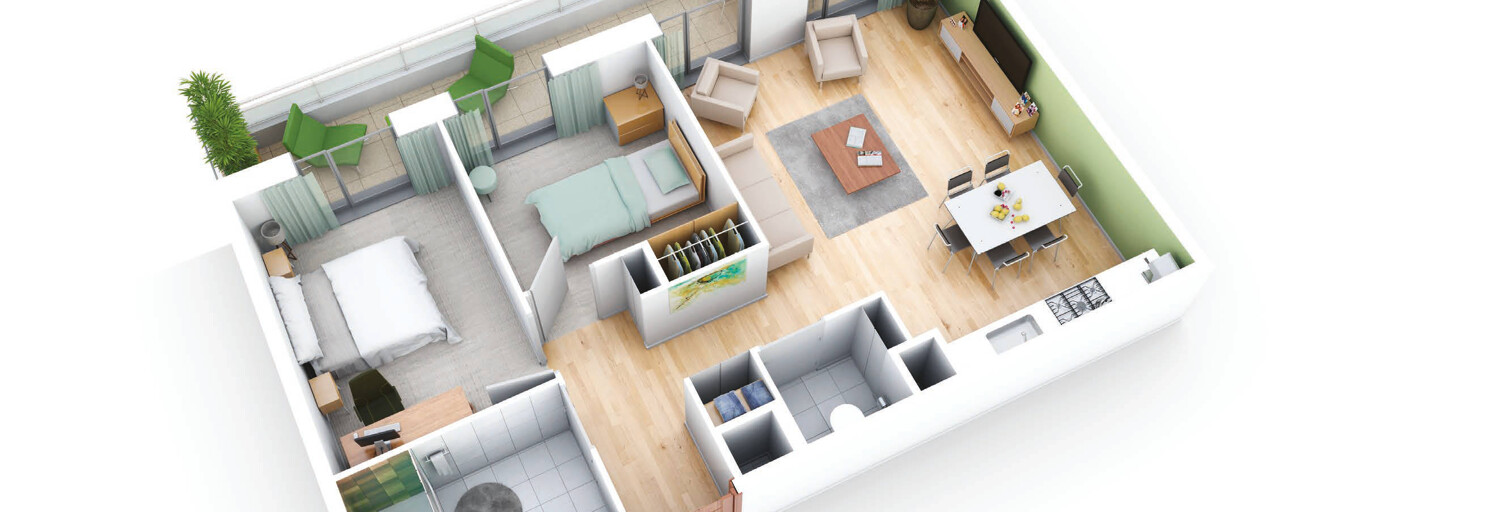 Appartement neuf T2, T3 Pièce 40 à 60 m² à vendre à Rouen (76000)