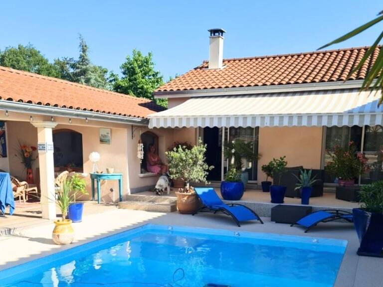69290 GREZIEU LA VARENNE - Maison à vendre 5 pièces  - PLAIN PIED - PISCINE - GARGAE -CALME - SANS VIS A VIS — photo 1