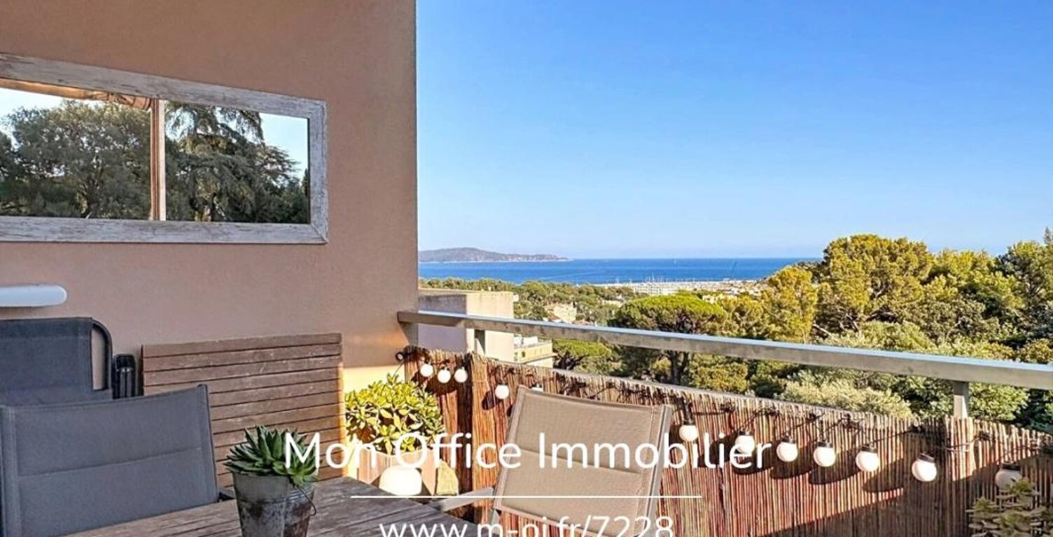 Référence : 7228-LES. - T2 CABINE VUE MER PROCHE PLAGES DANS RESIDENCE CALME AVEC PISCINE À CAVALAIRE SUR MER — photo 1