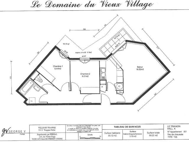 Appartement de 55m2 à louer sur Trappes — photo du bien