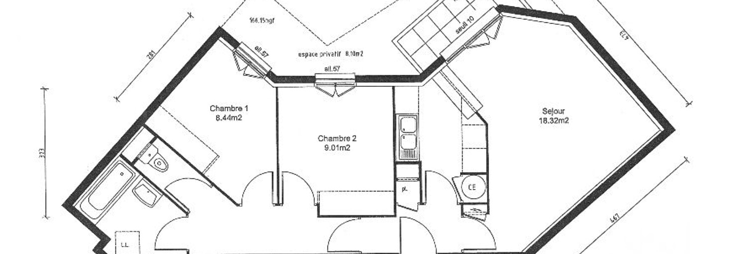 Appartement 3 Pièces 55 m² à louer à Trappes (78190)