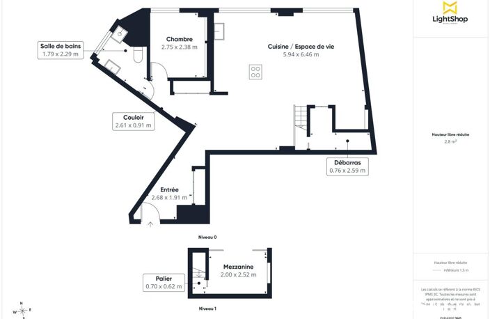 Esprit loft ! Appartement 3 pièces 55 m² (64 m² au sol), avec cave - Rue Erlanger, Paris 16e — photo 3