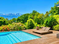 Meylan maison d'architecte contemporaine de plus de 300 m²  - Vue Belledonne & Piscine — photo 3