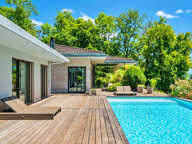Meylan maison d'architecte contemporaine de plus de 300 m²  - Vue Belledonne & Piscine — photo 4