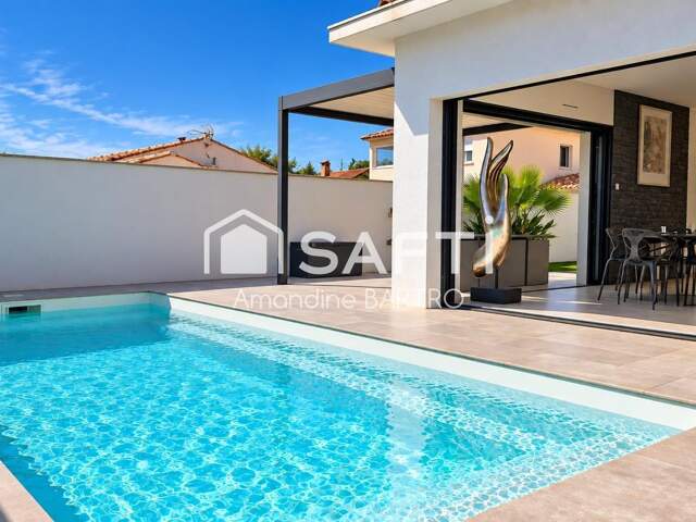 SAINT-CYR-SUR-MER  MAISON CONTEMPORAINE PLAIN-PIED 132 M² AVEC PISCINE  4 CHAMBRES — photo du bien