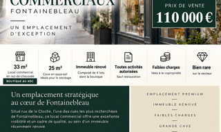 Commerce  33 m² à vendre à Fontainebleau (77300)