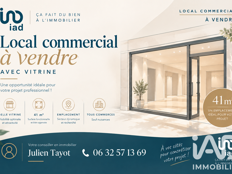 Vente Boutique/Local commercial 41 m&sup2; — photo 1