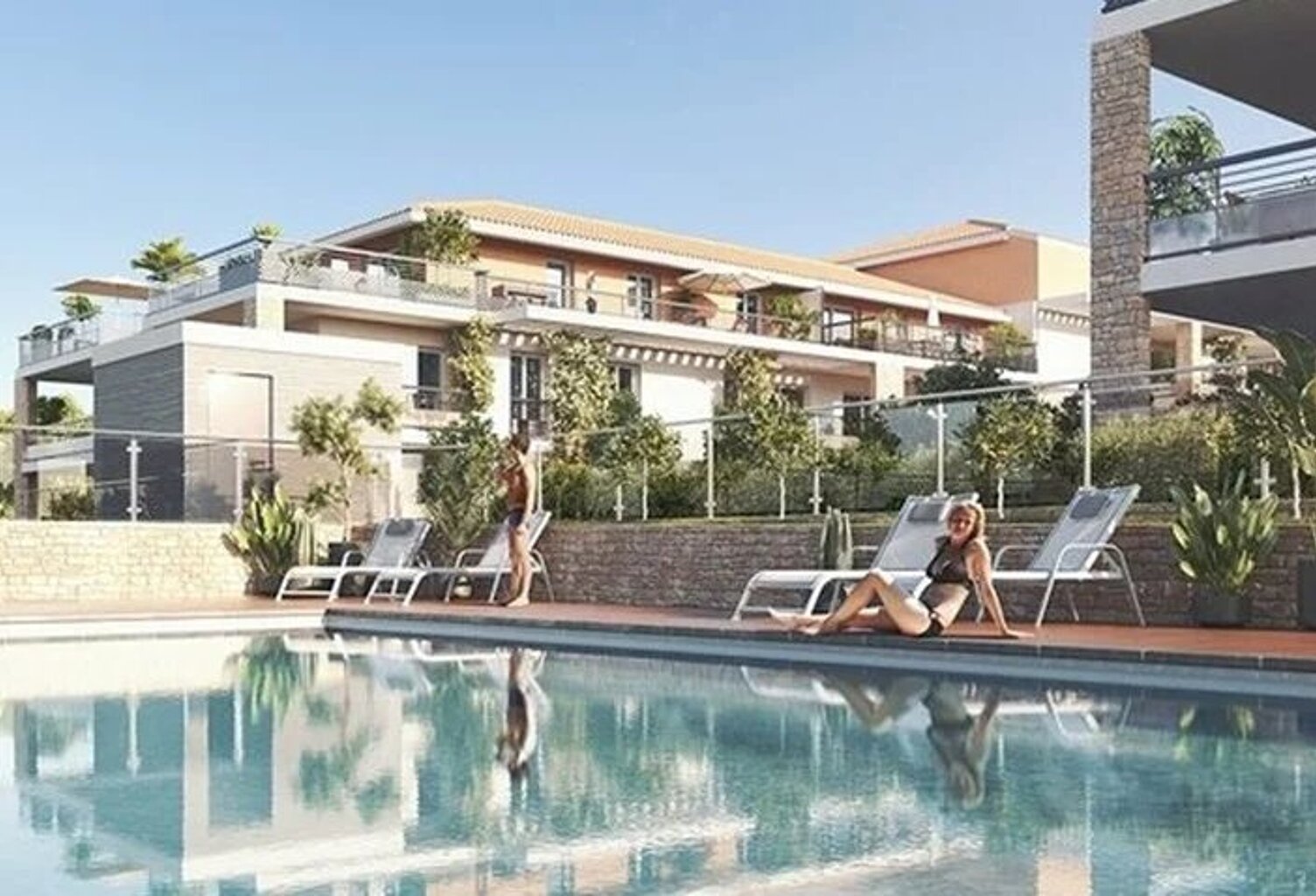 Appartement 3 pièces – Golfe-Juan – Exposition Est / Sud – Terrasse avec jardinière — photo 1
