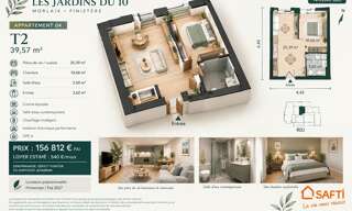 Appartement 2 Pièces 40 m² à vendre à Morlaix (29600)