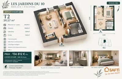 Studio neuf de 40 m2 / Morlaix / avenir et jardins — photo du bien