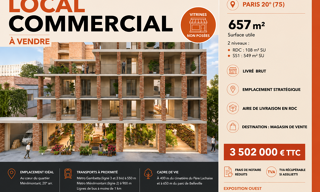 Commerce 2 Pièces 657 m² à vendre à Paris 20 (75020)