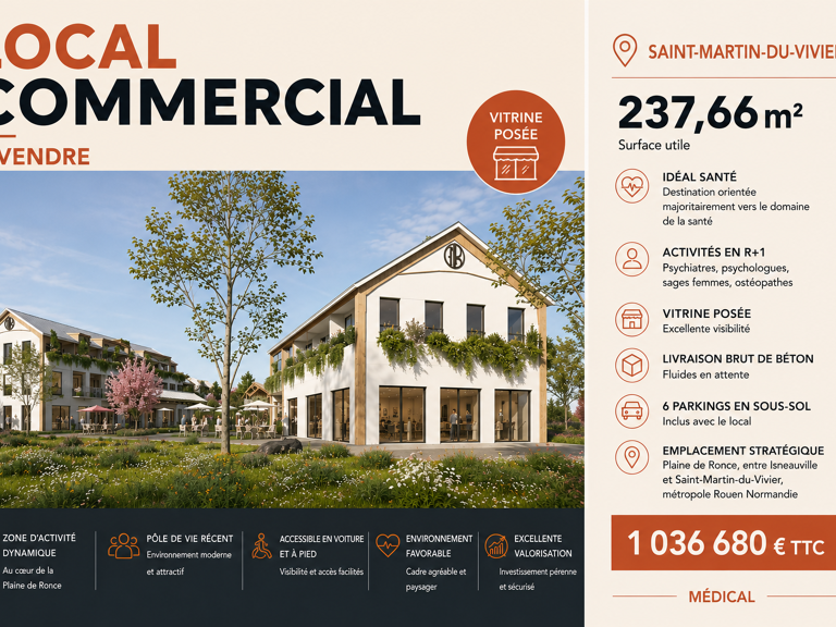VENTE LOCAL COMMERCIAL SAINT-MARTIN-DU-VIVIER (76) — photo 1