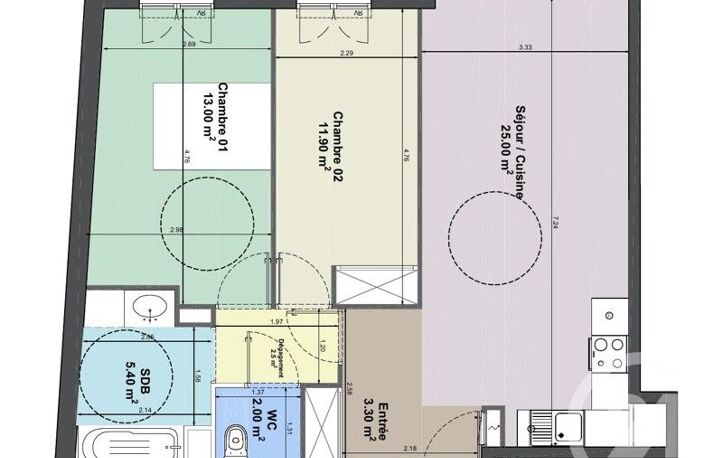 Vente appartement 3 pièces 63 m² Thiais (94320) — photo 4