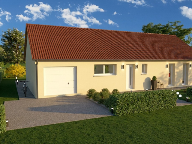 Maison à construire RE2020 BC, plain pied 3 chambres + garage, concept prêt-à-finir, — photo du bien