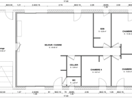 Maison à construire RE2020 BC, plain pied 3 chambres + garage, concept prêt-à-finir,  — photo 3