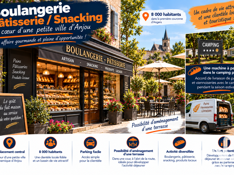 Vente Boulangerie, Pâtisserie 233 m&sup2; — photo 1