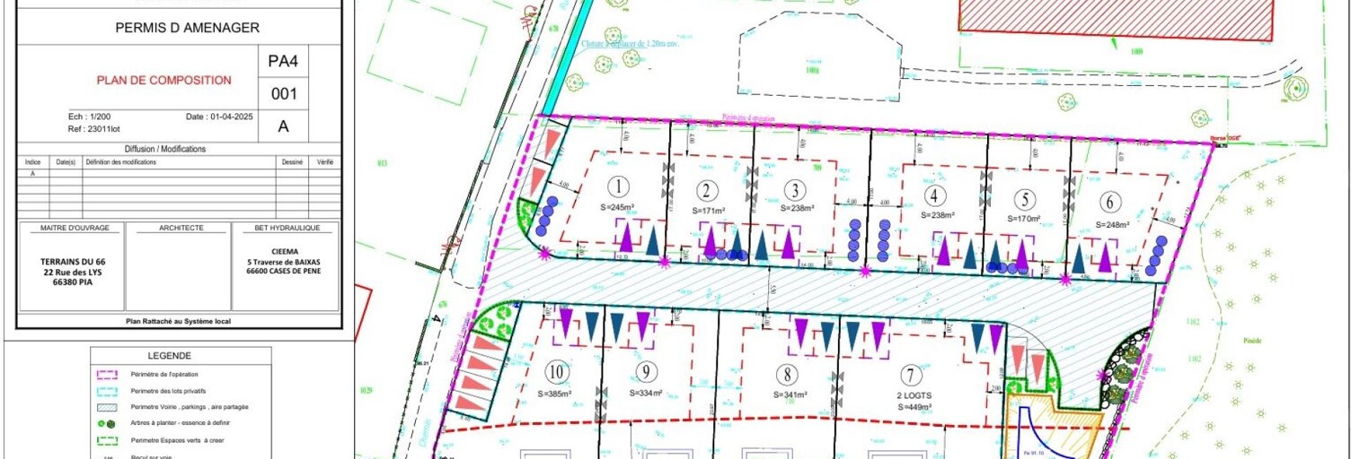 Terrain  341 m² à vendre à La Cabanasse (66210)
