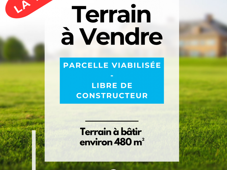 Vente Terrain à bâtir 480 m&sup2; — photo 1