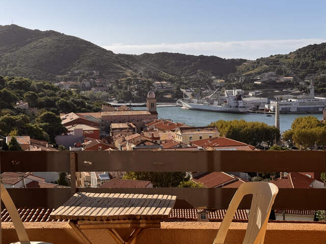 PORT-VENDRES T2 AVEC TERRASSE ET VUE IMPRENABLE SUR LE PORT — photo du bien