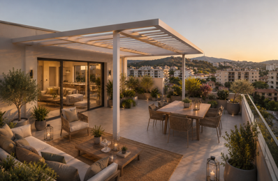 --4 PIÈCES UNIQUE AVEC VASTE ESPACE EXTÉRIEUR AU CŒUR DU 9ÈME ARRONDISSEMENT DE MARSEILLE — photo du bien