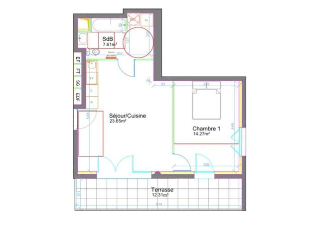 Appartement T2 gare à pied — photo du bien