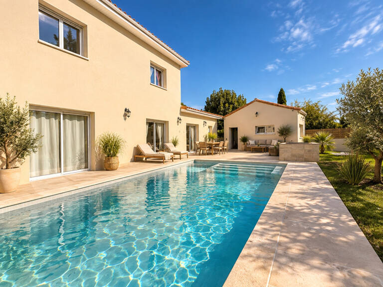 Villa contemporaine à Carnas (30260), entre Quissac et Sommières : LUMIÈRE, CALME ET ART DE VIVRE — photo 1