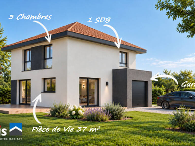 CROZET - Secteur Télécabine - Terrain 520 m² + Maison ARTIS 102m² avec Garage — photo 1