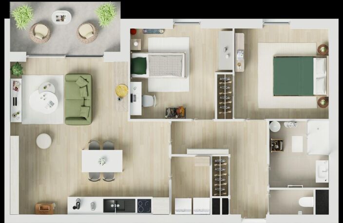GUILERS Appartement T3 NEUF avec balcon — photo 4