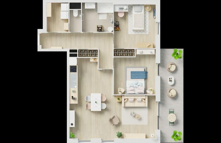 GUILERS Appartement T3 NEUF avec balcon — photo 4
