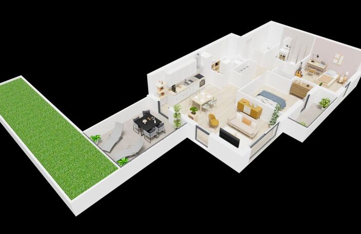 GUILERS Appartement T3 NEUF avec terrasse et balcon — photo 3