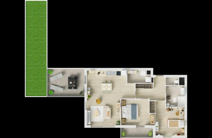 GUILERS Appartement T3 NEUF avec terrasse et balcon — photo 4