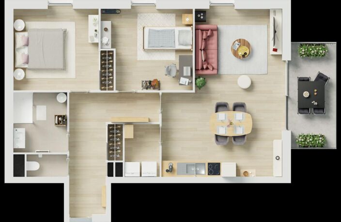 GUILERS Appartement T3 NEUF avec balcon — photo 4