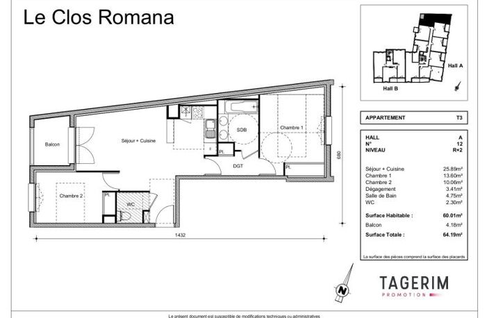 Location appartement 3 pièces 60 m² à Castanet-Tolosan (31320) — photo 2