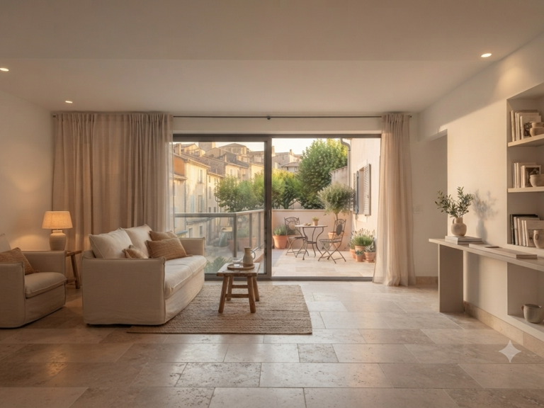 -Superbe appartement traversant de 75 m² avec double terrasse, en dernier étage avec ascenseur — photo 1