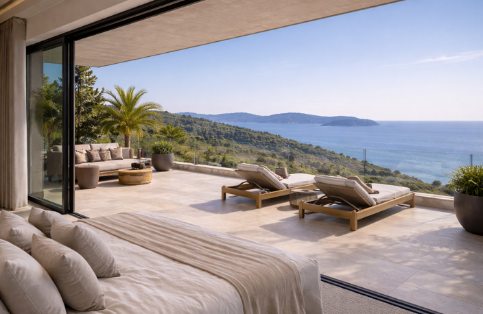 * INCROYABLE VUE SUR LA BAIE DU RAYOL - VILLA T5 AVEC PISCINE A DEBORDEMENT — photo 4