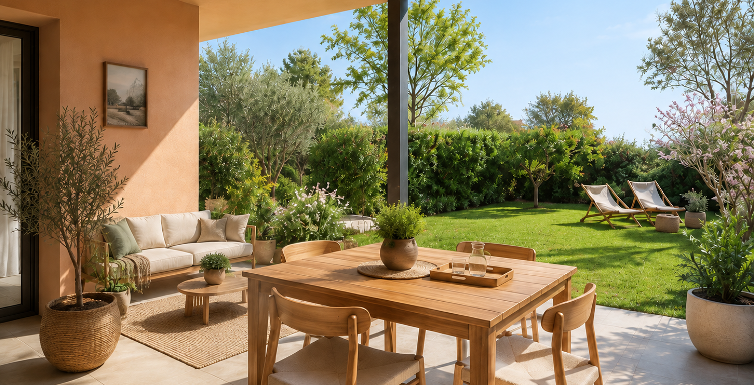 SUPERBE T3 AVEC TERRASSE XXL & JARDIN PRIVATIF — photo 1