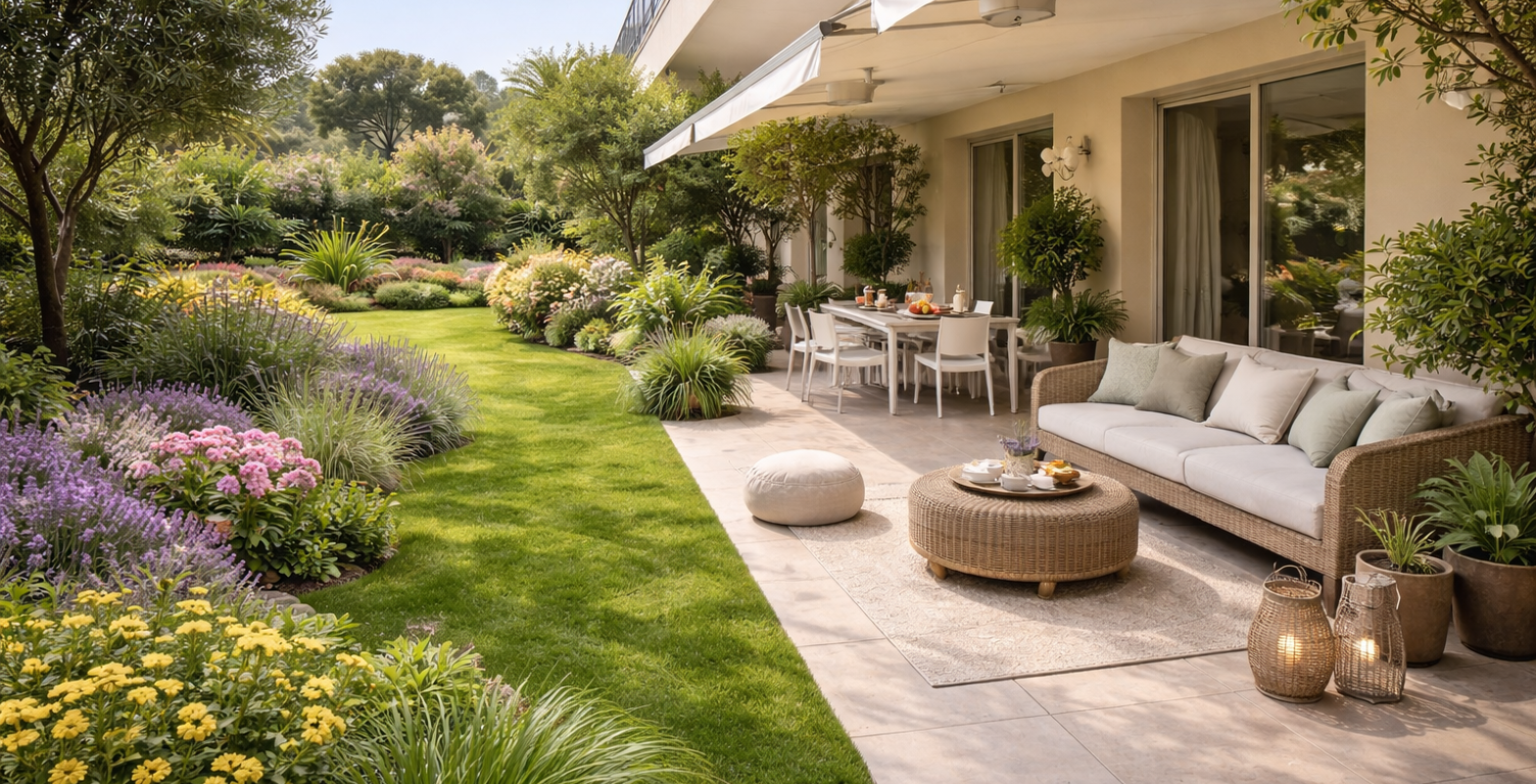 MAGNIFIQUE JARDIN PLEIN SUD POUR CE BEAU T2 DANS LE QUARTIER DU PIN DE BORMES — photo 1