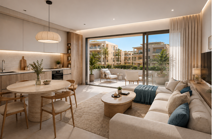 PORT-FRÉJUS – MAGNIFIQUE T2 AVEC BELLE TERRASSE & GRANDE PIÈCE DE VIE  — photo 2
