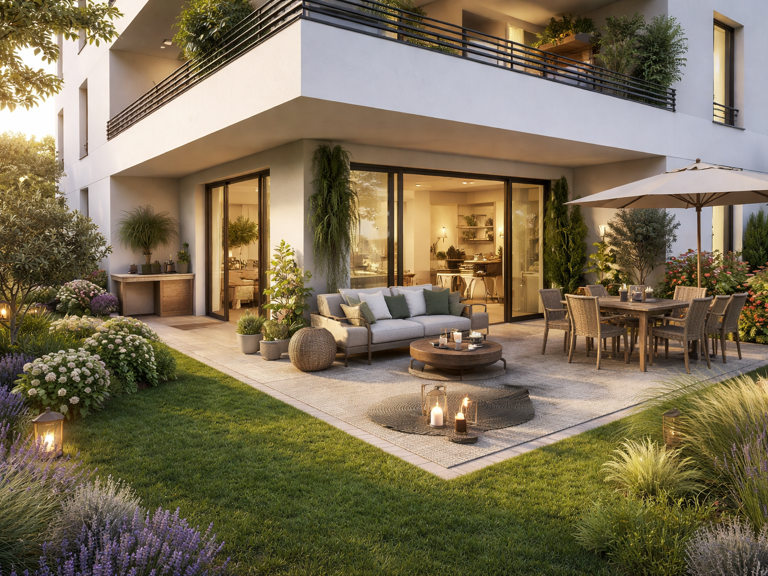 - INCROYABLE JARDIN DE 155 M² POUR CE SUPERBE T4 DE 80 M² A SANARY SUR MER — photo 1